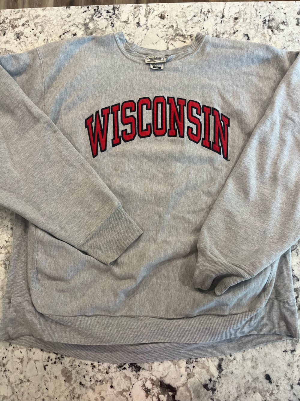 Vintage Wisconsin Collegiate Steve & Barry's Gray Crewneck Sweatshirt